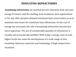 insulating refractory materials