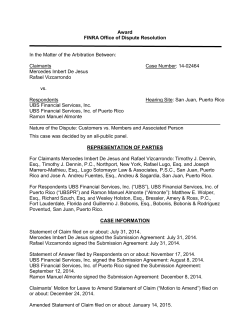 Award FINRA Office of Dispute Resolution