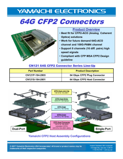 64G CFP2 Connectors - Yamaichi Electronics USA