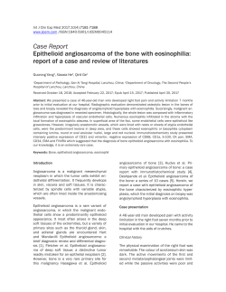 Case Report Epithelioid angiosarcoma of the bone with eosinophilia
