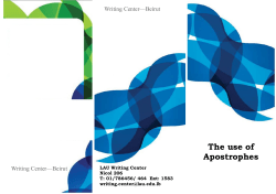 Apostrophe Use