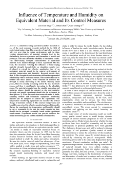 Influence of Temperature and Humidity on Equivalent