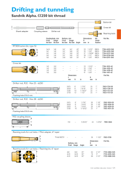 Technical specification - Sandvik Mining and Construction