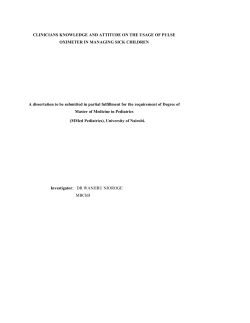 CLI ICIA S K OWLEDGE A D ATTITUDE O THE USAGE OF PULSE