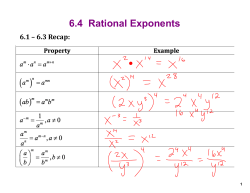 6.4 Rational Exponents