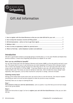 Gift Aid Information