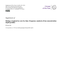 Supplement of Dating a tropical ice core by time&ndash;frequency analysis