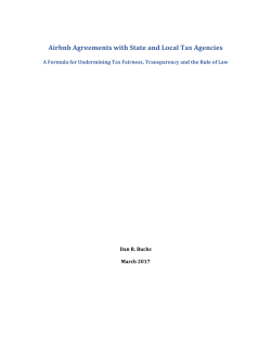 Airbnb Agreements with State and Local Tax Agencies
