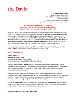THE DAVIS MUSEUM AT WELLESLEY COLLEGE ANNOUNCES