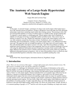 The Anatomy of a Search Engine