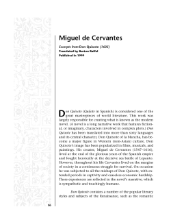 Miguel de Cervantes - Grade 8 History Renaissance Project