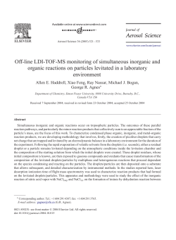 Off-line LDI-TOF-MS monitoring of simultaneous inorganic and