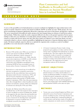 Plant Communities and Soil Seedbanks in Broadleaved