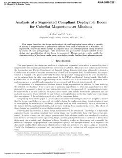 Analysis of a Segmented Compliant Deployable Boom for CubeSat