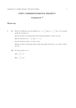 Assignment 7 - STEP Correspondence Course