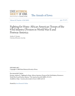 Fighting for Hope: African American Troops of the 93rd Infantry