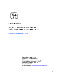 City of Memphis REQUEST FOR QUALIFICATIONS FOR GRASS