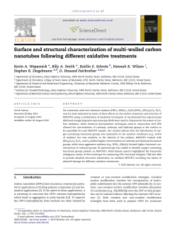 Surface and structural characterization of multi
