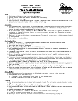 Flag Football Rules - Widefield School District 3