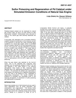 Sulfur Poisoning and Regeneration of Pd Catalyst under Simulated