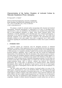 Characterisation of the Surface Chemistry of Activated Carbon by