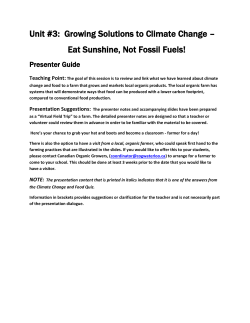 Unit #3 - Canadian Organic Growers