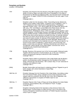 Pamphlets and Booklets