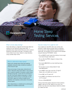 Home Sleep Testing Services