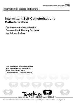 Intermittent Self-Catheterisation / Catheterisation
