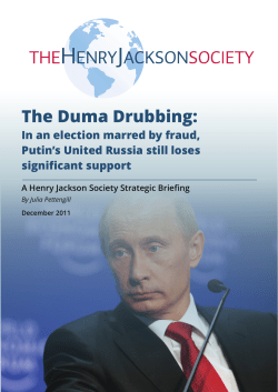 The Duma Drubbing: - Henry Jackson Society