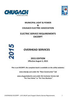 overhead services - Chugach Electric Association, Inc.