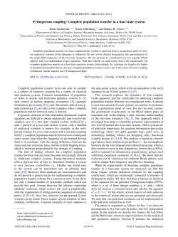 Pythagorean coupling: Complete population transfer in a four