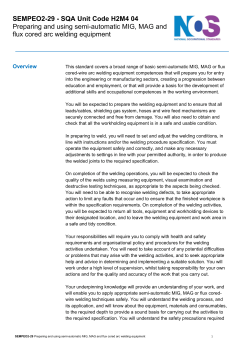 Preparing and using semi-automatic MIG, MAG and flux cored arc