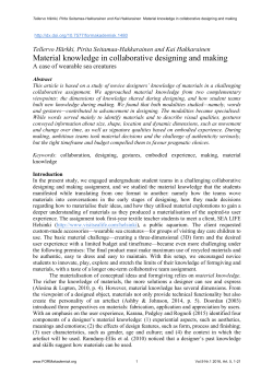 Material knowledge in collaborative designing and making