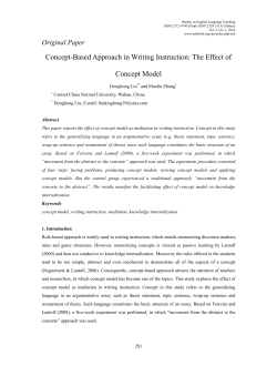 Concept-Based Approach in Writing Instruction