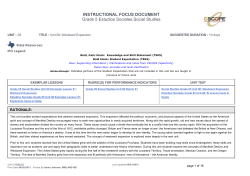 INSTRUCTIONAL FOCUS DOCUMENT Grade 5