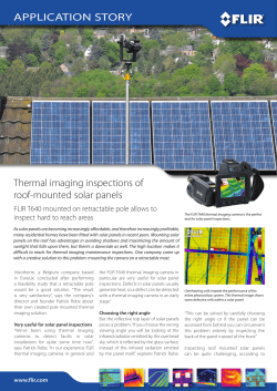 APPLICATION STORY Thermal imaging inspections