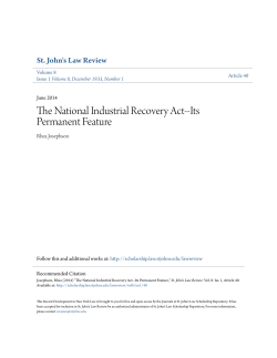 The National Industrial Recovery Act-