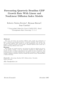 Forecasting Quarterly Brazilian GDP Growth Rate With
