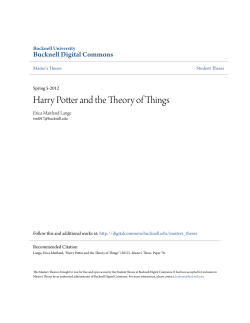 Harry Potter and the Theory of Things