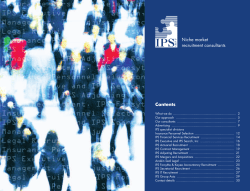Contents Niche market recruitment consultants
