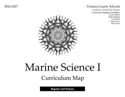Marine Science I - Volusia County Schools