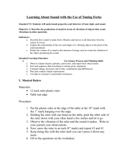 Outline of the Tuning Fork Experiments