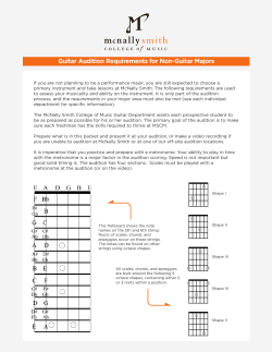 Guitar Audition Requirements for Non-Guitar Majors