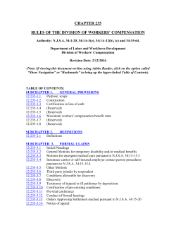 Rules - New Jersey Department of Labor