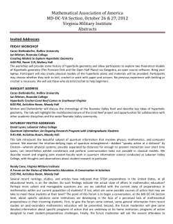 Abstracts - MAA Sections - Mathematical Association of America