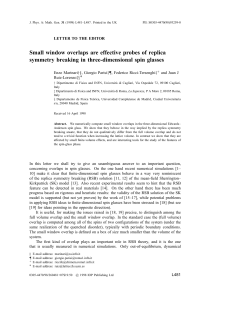 Small window overlaps are effective probes of replica