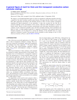 A general figure of merit for thick and thin transparent conductive