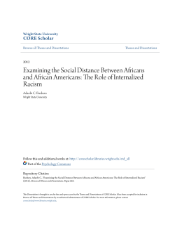 Examining the Social Distance Between Africans and African