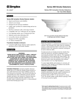 Series 600 Smoke Detectors
